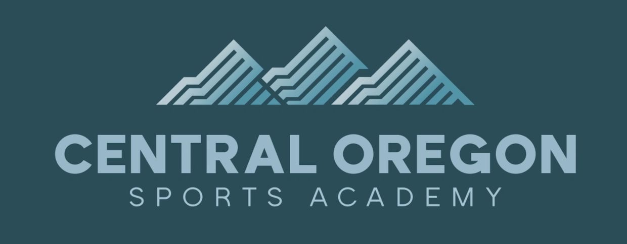 Central Oregon Sports Academy logo with stylized mountains.