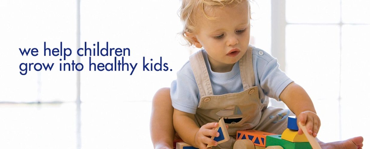 Toddler playing with blocks