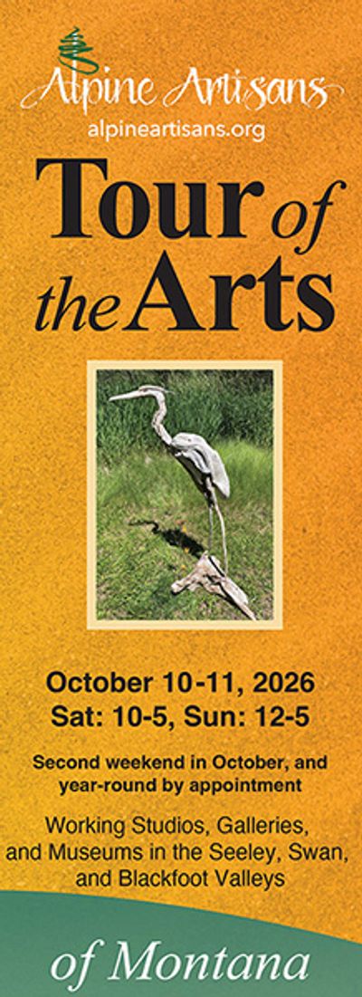 Cover of Alpine Artisans 2026 Tour of the Arts brochure map