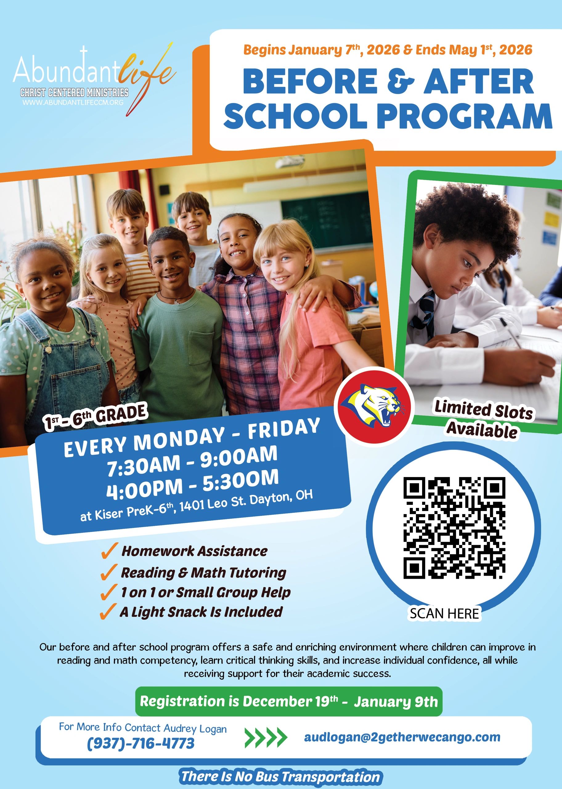 Registration Is Open
December 19th - January 9th