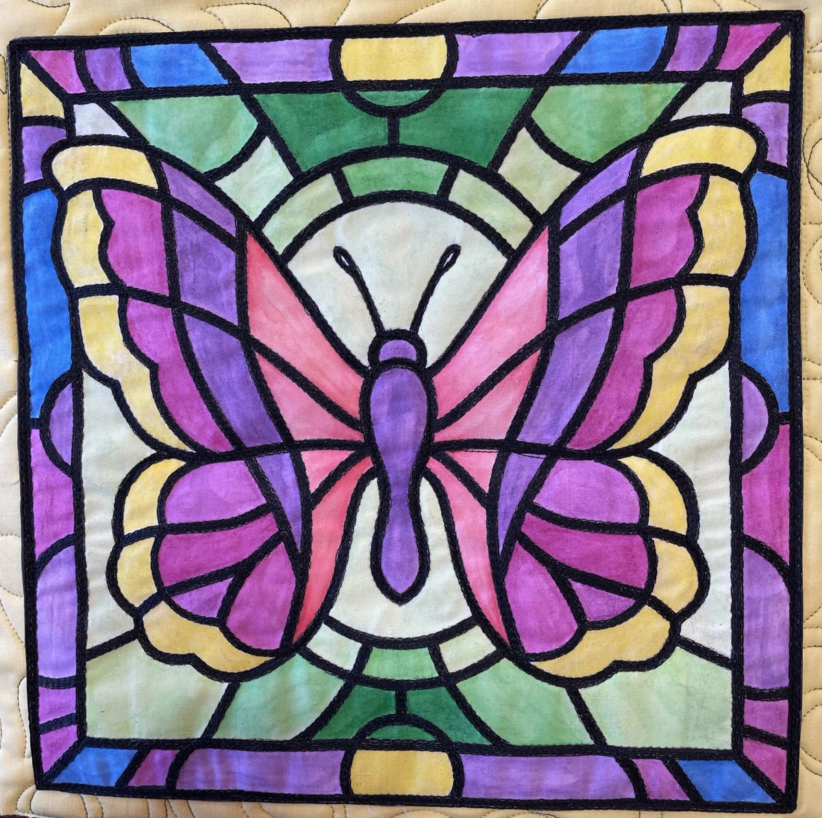 Stained Glass Quilt Blocks - Block 1