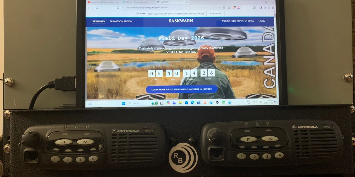 Neighborhood UHF Repeater with 11 inch Touchscreen for local access and Tailscale for remote access.