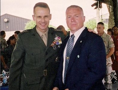 (L: Gen. Peter pace -Chairmen of the Joint Chief;  R: Dr. J. Edward Ketler at US CENTCOM, 2002)