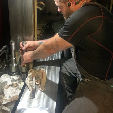 Taking Main Bearing Clearance during Replacement of Bearing Shell on MAN Two Stroke Main Engine. 
