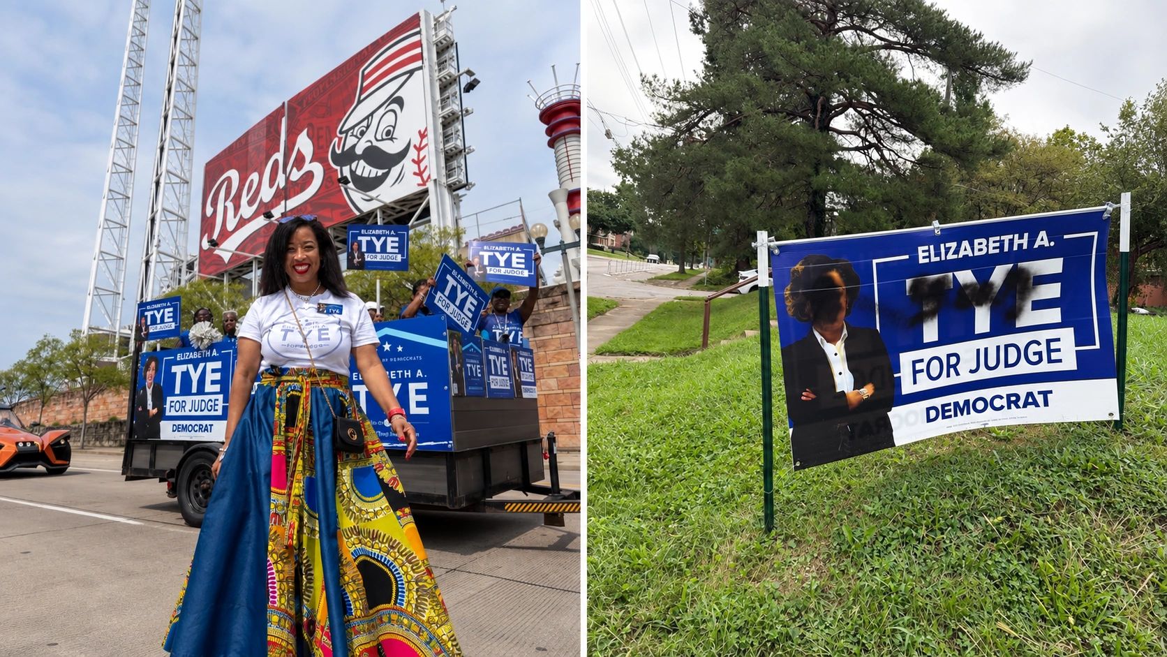 Elizabeth Tye's Signs Defaced Across Hamilton County