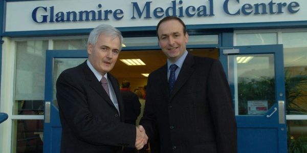 Dr. Tadg Grufferty with Michaél Martin former Minister for Enterprise and now current Taoiseach 