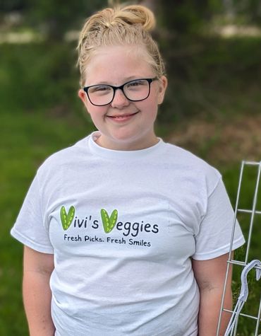 Selling products at the farm stand