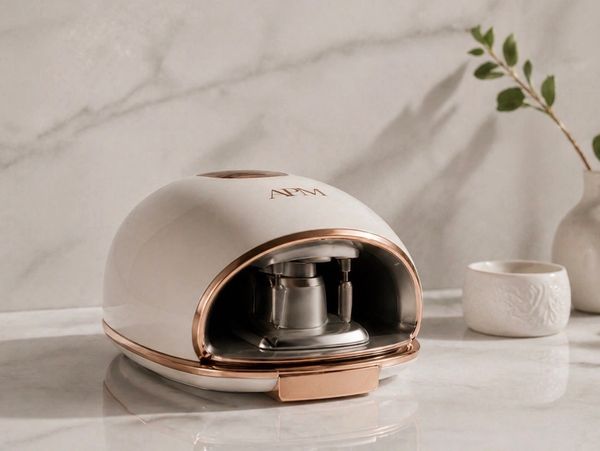 Concept rendering of the Auguste Perfect Mani beauty technology device