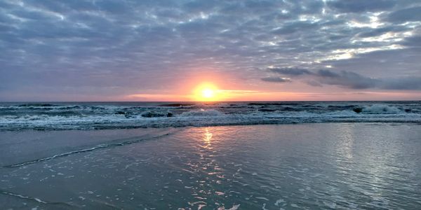 Sunrise over a beach