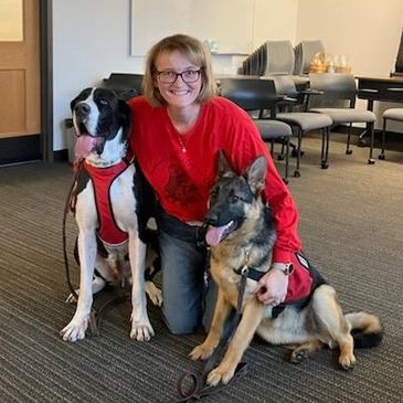 Frankie and Ginger at the University of Notre Dame.