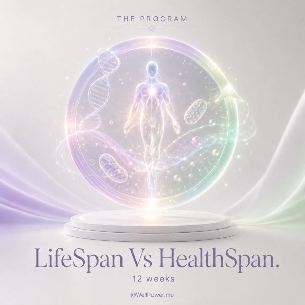 Illustration representing LifeSpan vs HealthSpan over 12 weeks.