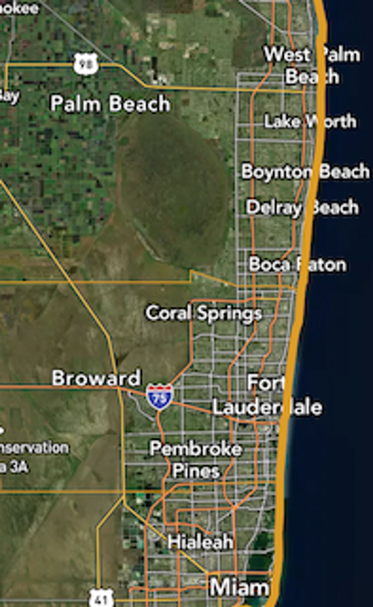 Broward County, Miami Dade County, Palm Beach County 