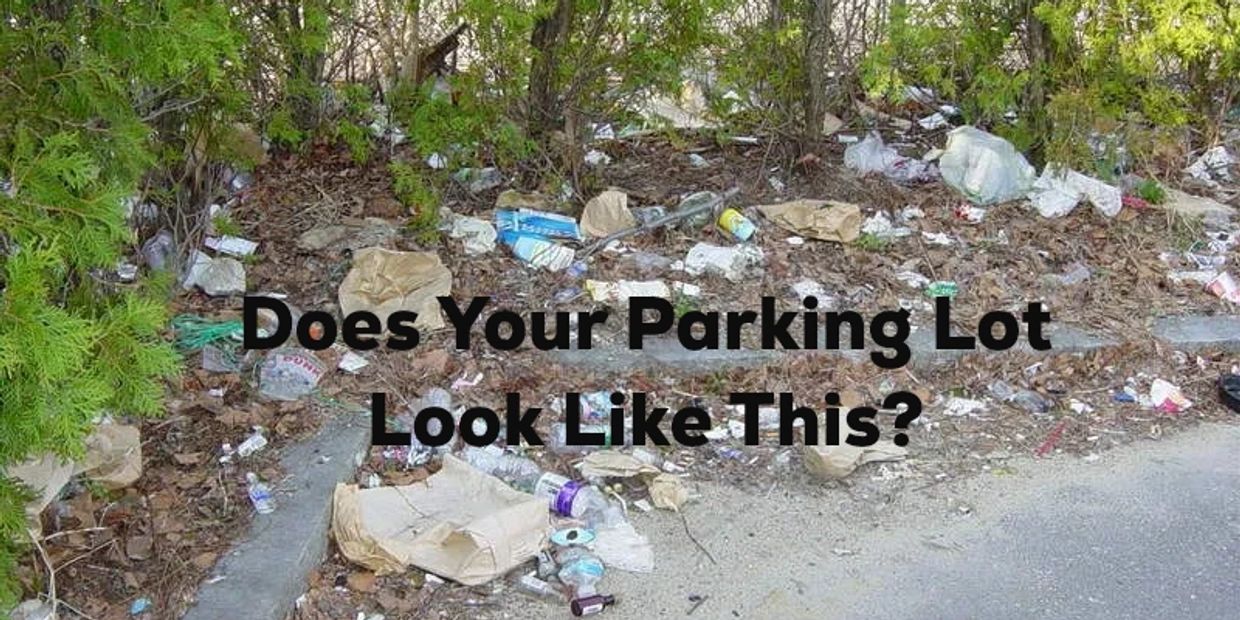 Litter in parking lot