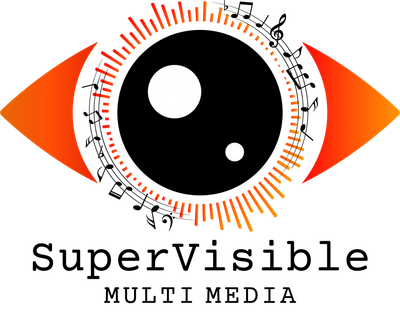 Logo featuring a stylized eye with vibrant orange and red accents.