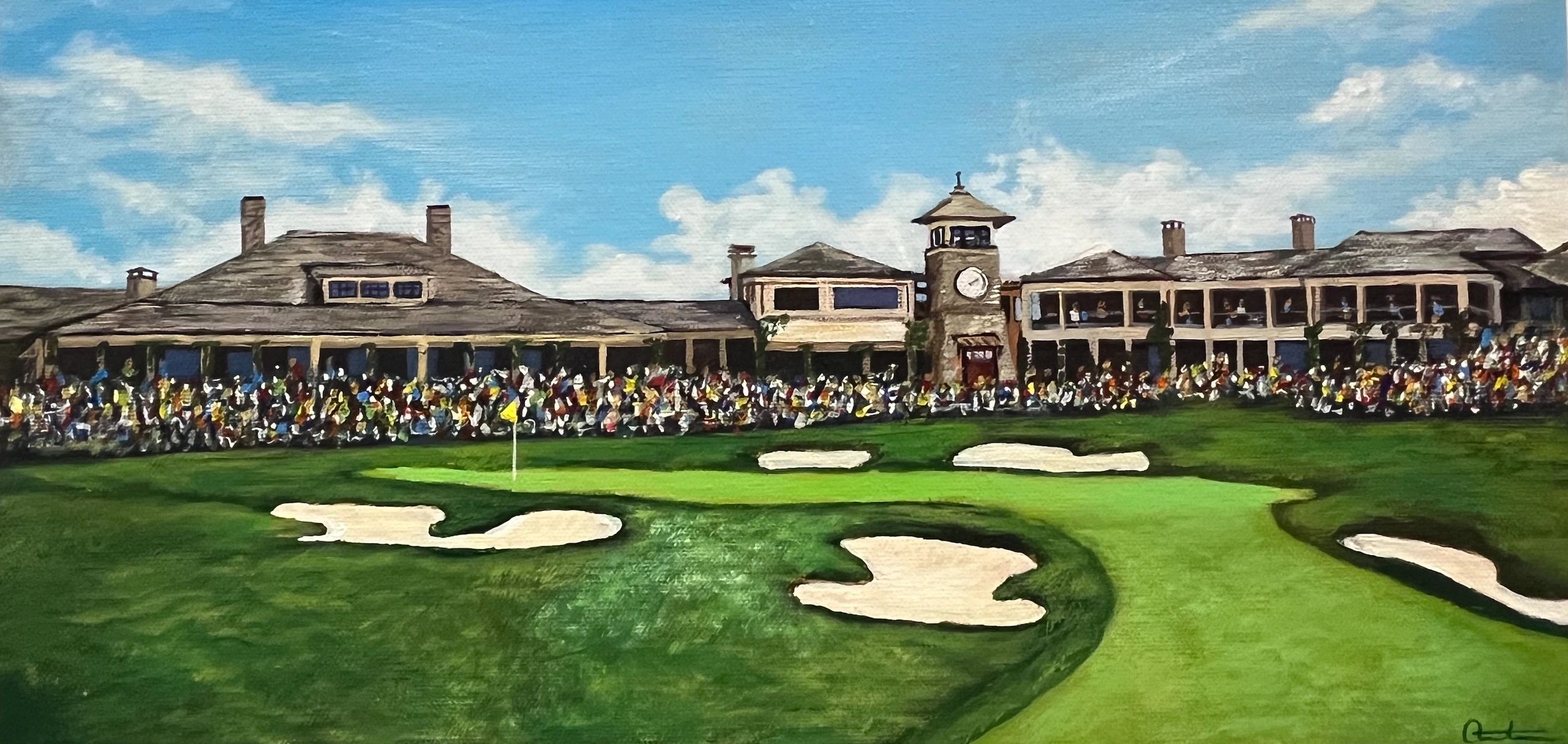 Muirfield Village Hole #18
$295
8x16" - Acrylic on Stretched Canvas
Painting located at Terra Galler