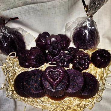 Handmade Love potion soaps infused with rose petals and roselle buds to bring passion and desire. 