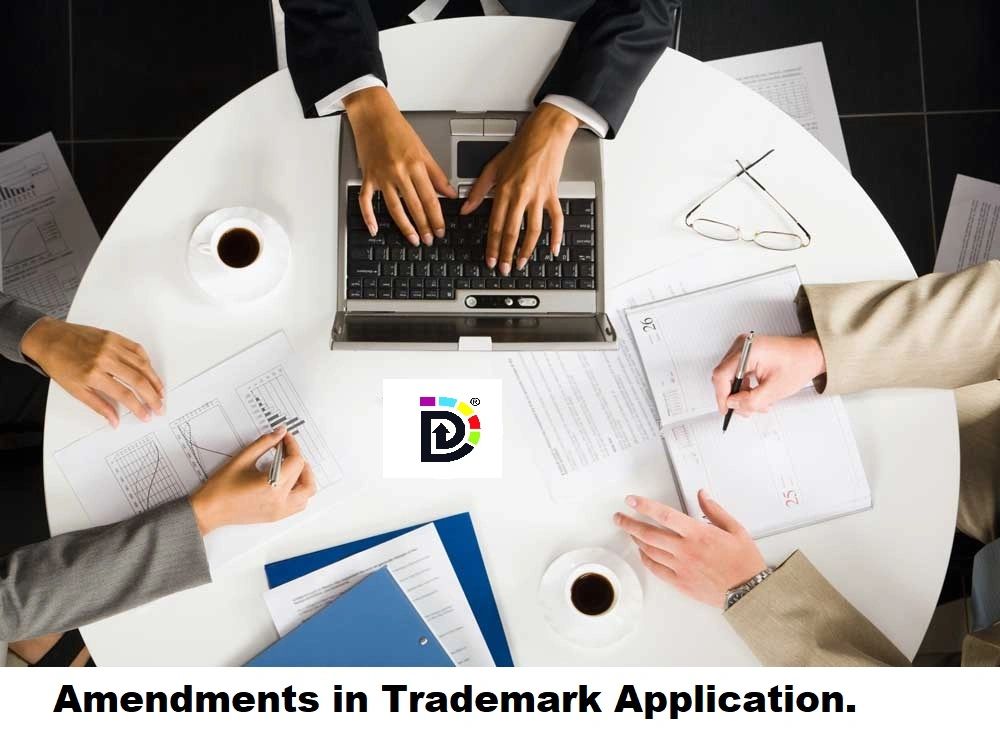 Picture of Amendments in Trademark Application.