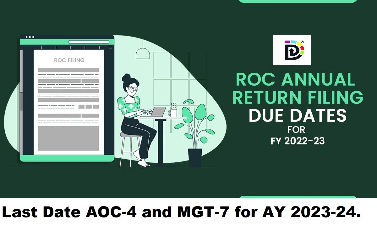 Last Date AOC4 and MGT7 for AY 202324.