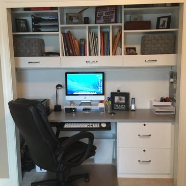 Home office organization system by Closet Concepts.