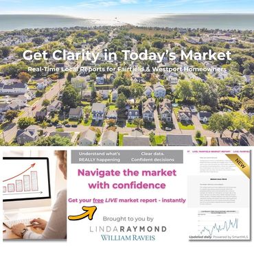 Fairfield CT beach aerial view of LI Sound and horizon. "Get Clarity in Today's Market" 