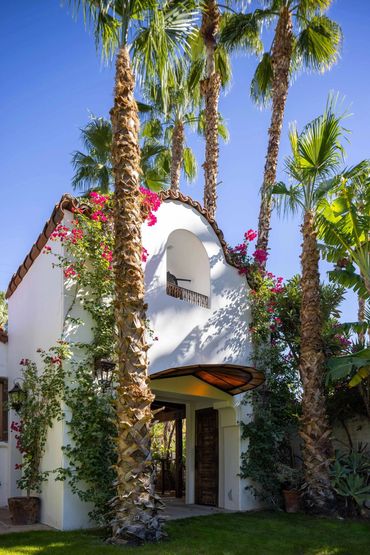 luxury vacation rental in palm springs with a saltwater pool