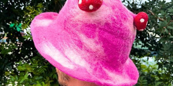 Felted mushroom hats