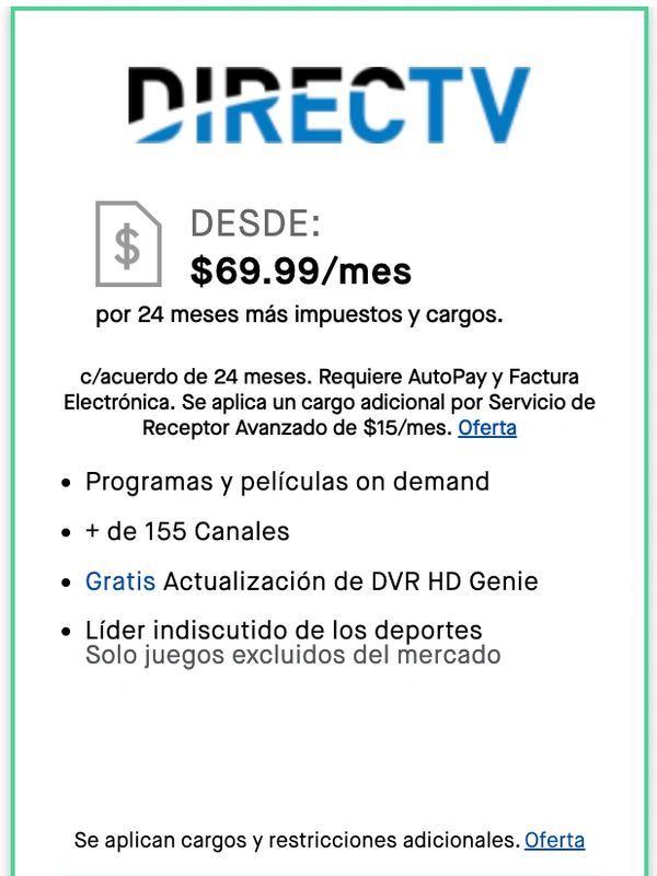 Disfruta de nuestro paquete de cable TV y accede a una gran variedad de canales en HD.