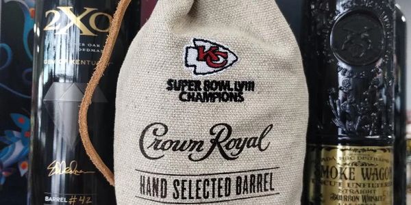 Crown Royal Hand Selected Barrel; 103 PROOF. 
2024 Kansas City Chiefs Super Bowl Champion Bottle!