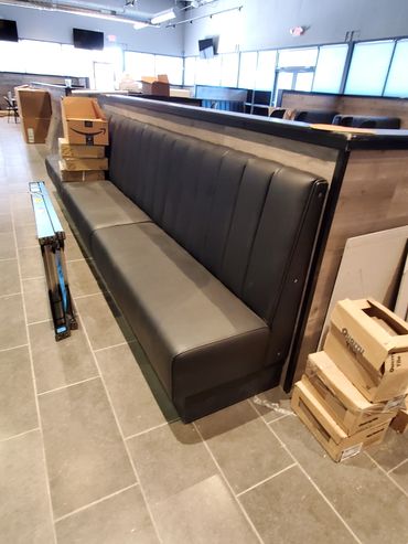 New Banquette Seating w/Vertical Channel Tufted Back
