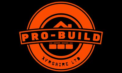 Orange and black logo for Pro-Build Ayrshire Ltd.