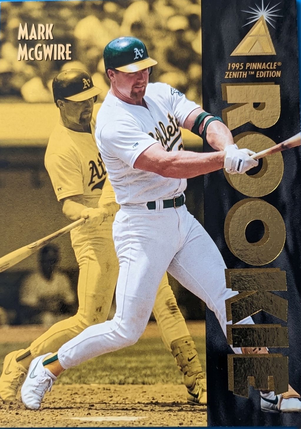 Mark McGwire baseball card from 1995 Pinnacle Zenith edition.