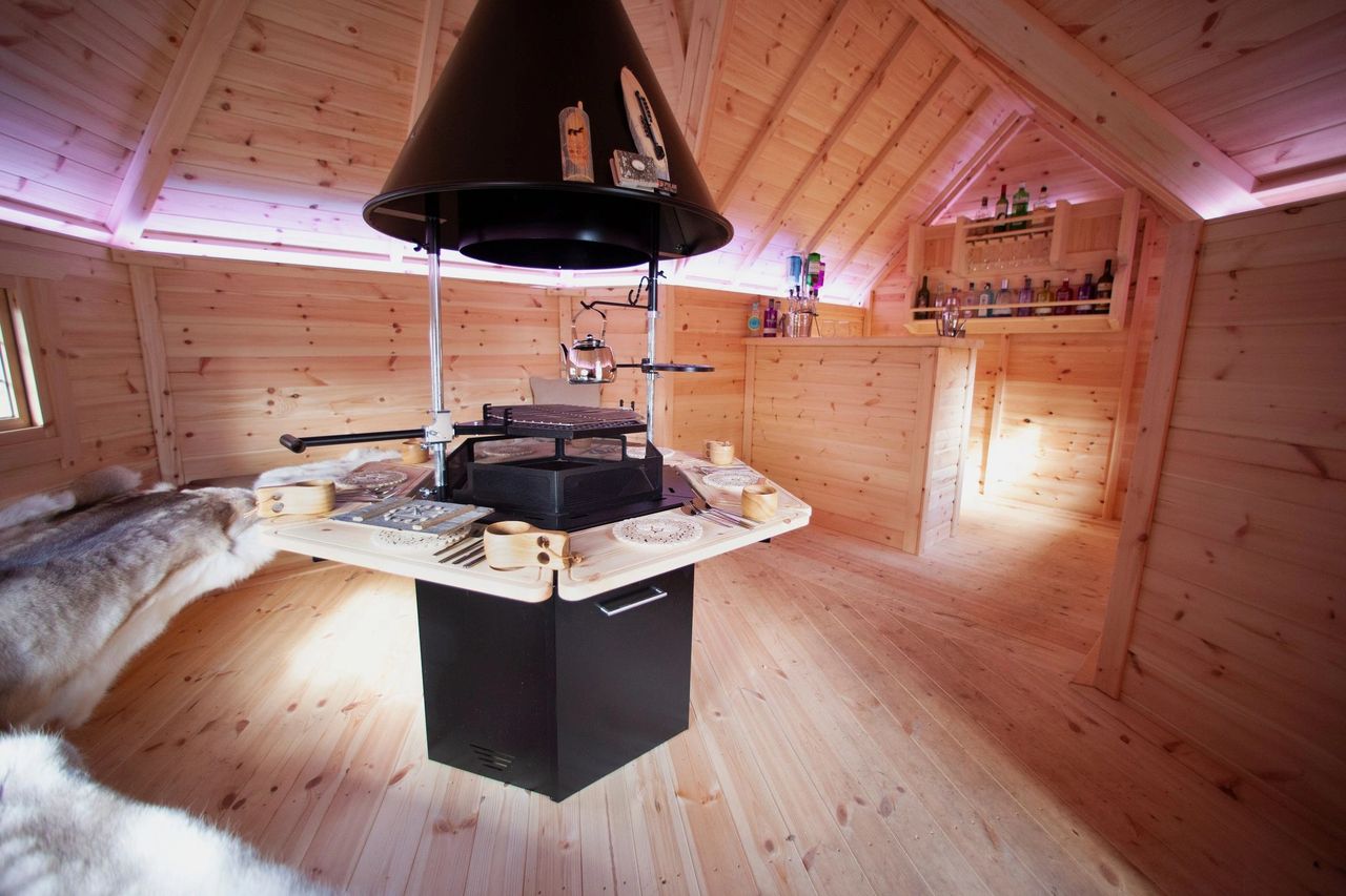 Built in log burning stove / BBQ