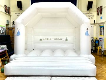 Baby shower bouncy castle hire, Indoor white bouncy castle rental,Garden party bouncy castle hire