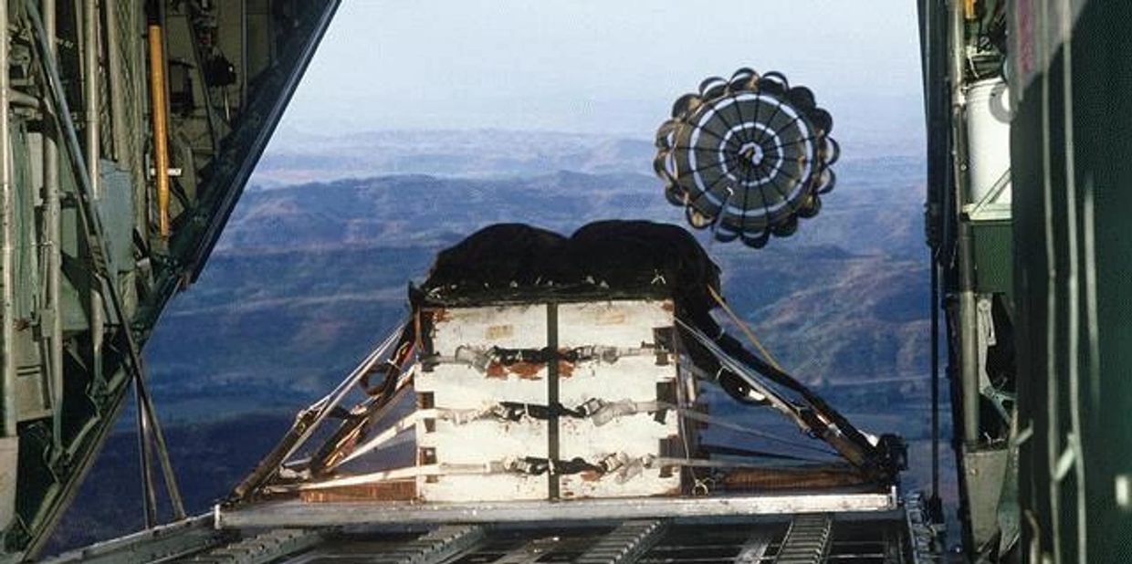 AAR's C-130 Military Cargo Roller System Parachute Extraction