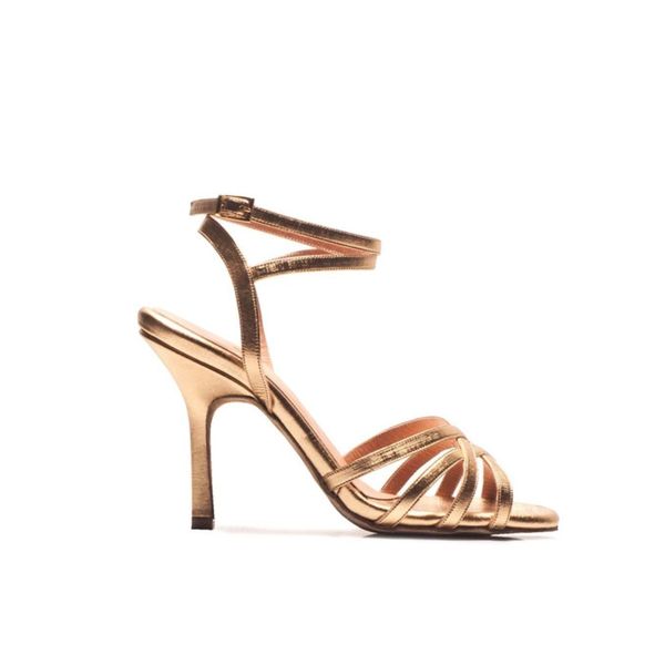 Rombo G, oro lether, 8.5 curved heels