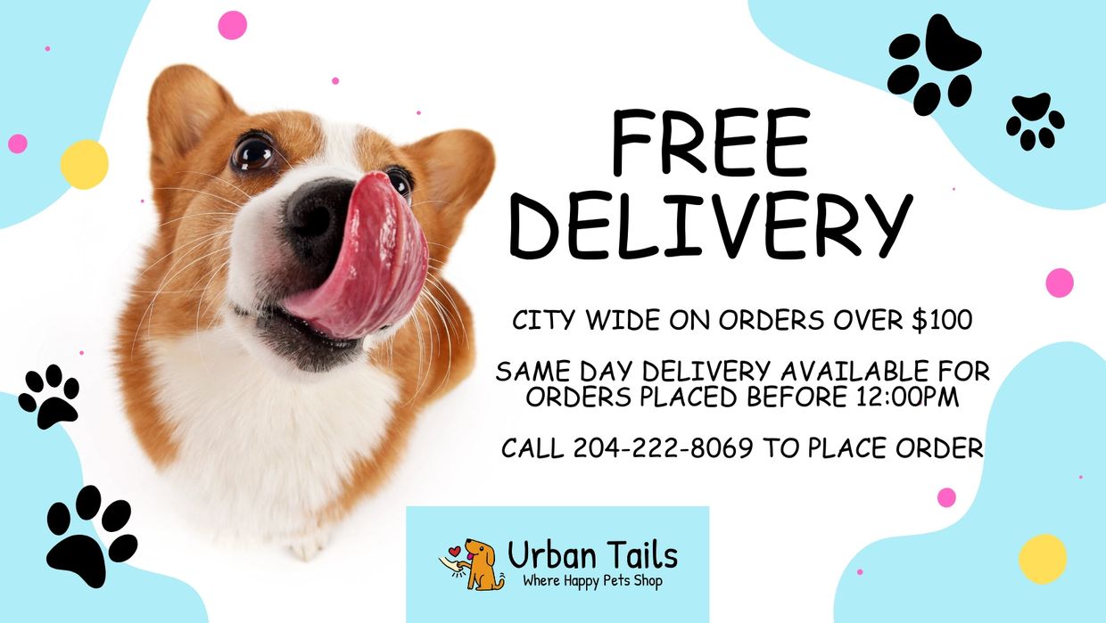 Free delivery Urban Tails Where Happy Pets Shop banner