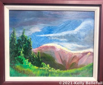 LS-Bellefuil-Mountain-Meadow-11 x 14 plein air oil on board framed