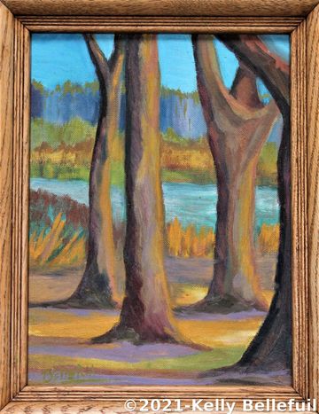 LS-Bellefuil-plein air study. 8 x 10. Wood frame-sm