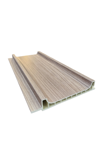 Rectangular panel with a wood-grain finish and hollow core design.