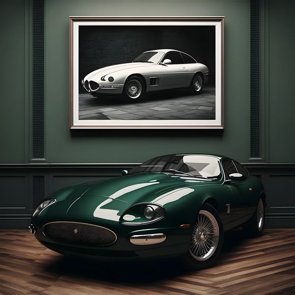 Jaguar XK8 created by artificial intelligence