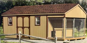 Dog Kennel and Shed Combo