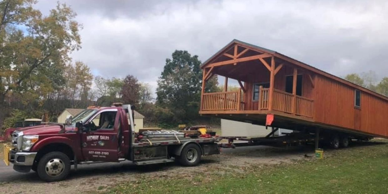Outdoor structure delivery and installation