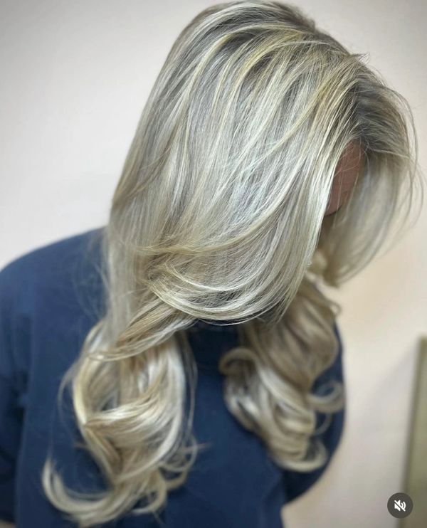 Blonde Highlights with hair extensions