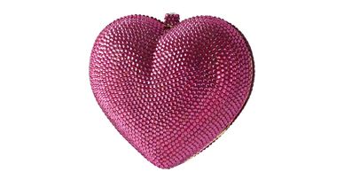 Heart Shaped Crystal Clutch Formal Occasion Evening Bag Judith Lieber inspired