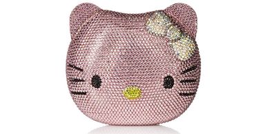 Hello Kitty Crystal Clutch Holiday Party Evening Bag Purse Pink