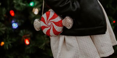 Peppermint Candy Shaped Crystal Clutch Evening Bag Judith Lieber Kris Jenner Inspired 