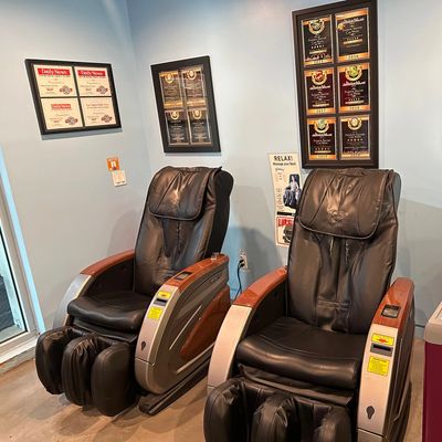 Enjoy a relaxing experience in our massage chair
