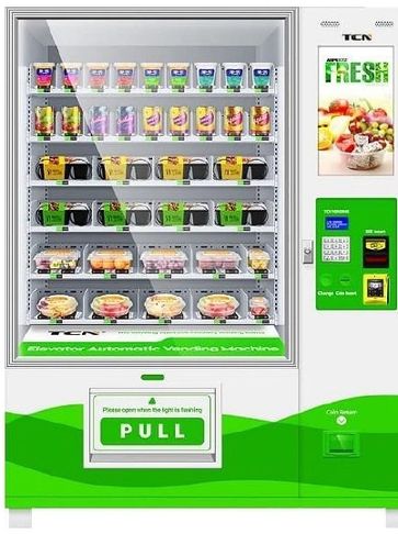 Fresh fruit and vegetable vending machine.