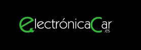 A black background with logo name  ELECTRONIC CAR