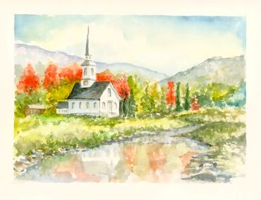 Chaple by a river